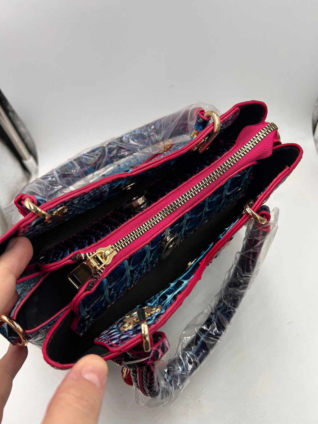 Women's Fashion Handbag Crocodile Pattern Gradient