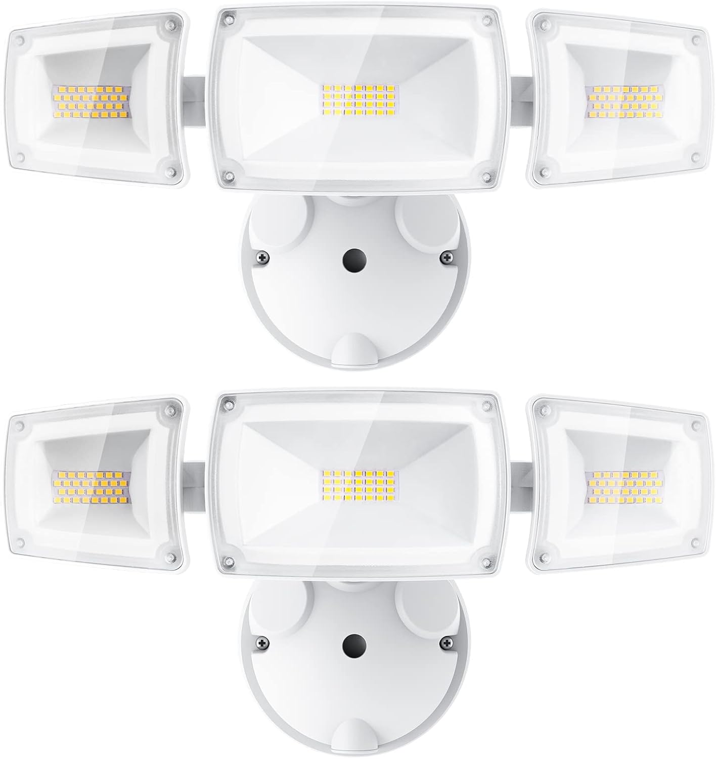 USTELLAR 55W Flood Lights Outdoor, Switch Controlled LED Flood Light Outdoor 5500LM 5000K, IP65 Waterproof Exterior Security Light,Outside Spotlight for Garage Eave Yard 2 Pack (White)